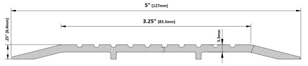 5" Wide Flat Utility Threshold, .25" Height, Aluminum or Dark Bronze.